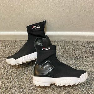 Fila Black and White Athletic Shoes